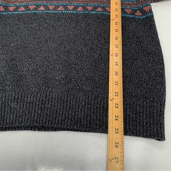 Urban Pipeline Grandpa Sweater  Crew Neck Gray Southwest Print Long Sleeve Retro - Picture 10 of 10